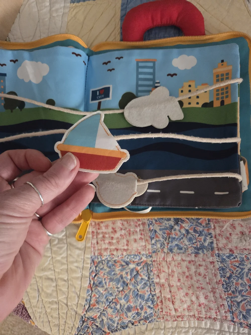 Vehicle Baby Toddler 3D Cloth Book Sensory Transportation Town Educational toy